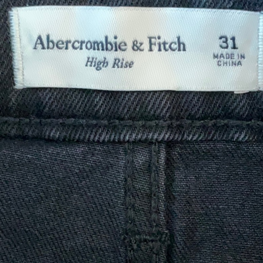 Abercrombie & Fitch Black Mini Skirt with Silver Details - Picture 4 of 5